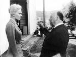 avec Kim Novak sur le tournage de Vertigo (1958)